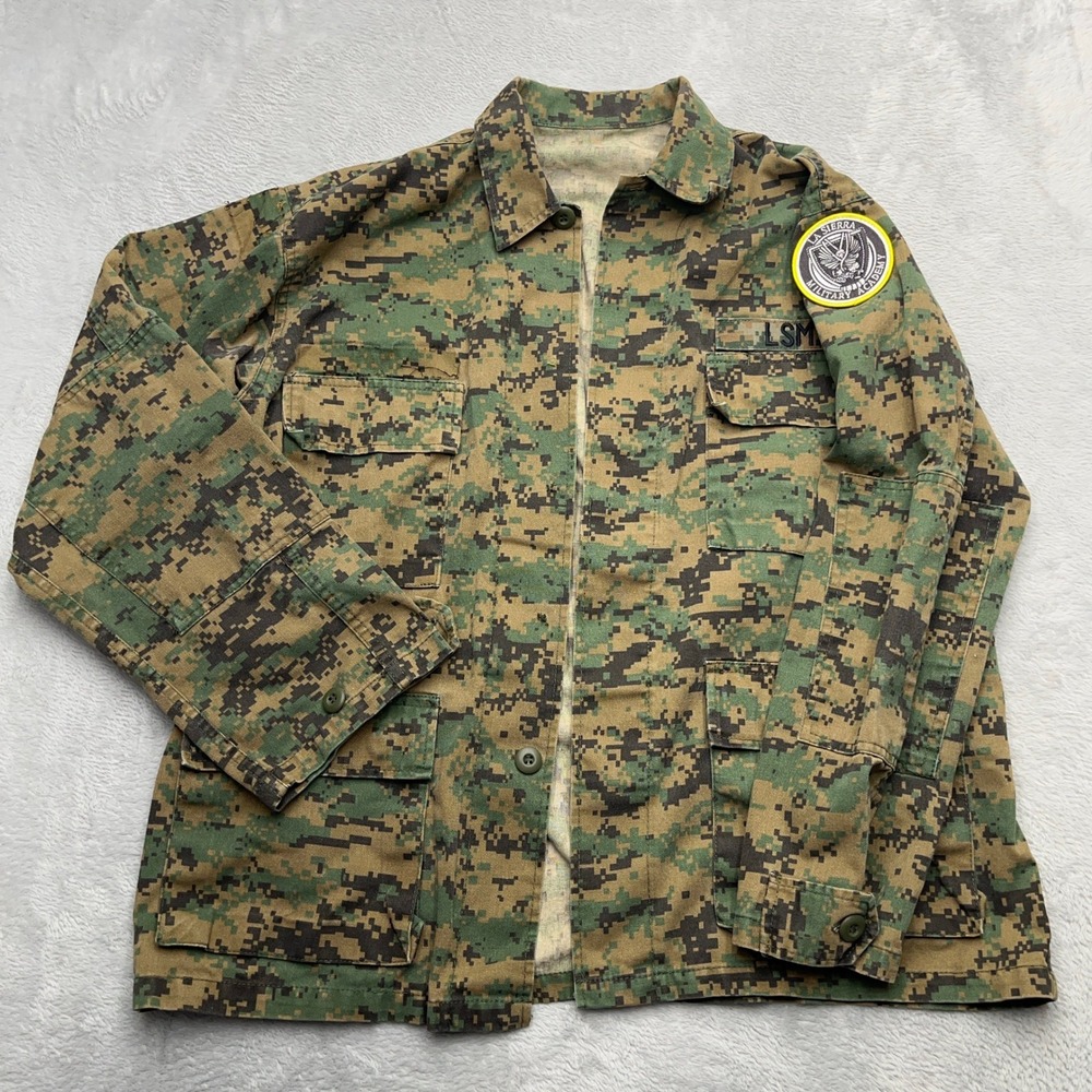 Rothco BDU Digital Camo LSMA Large Military Field Jacket Mens Green Woodland